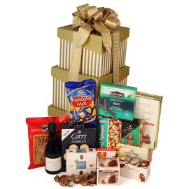 Winter Wonderland Wine and Snack Tower