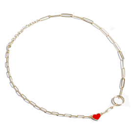 Heart Paperclip Necklace