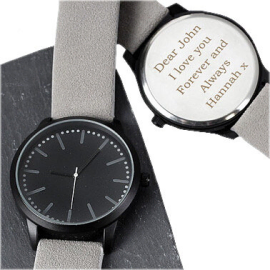 Personalized Matte Black Watch