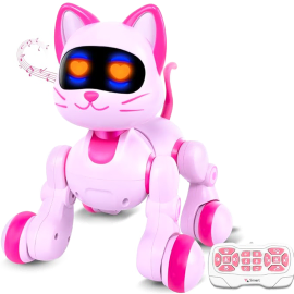 Pink Interactive Robot Cat