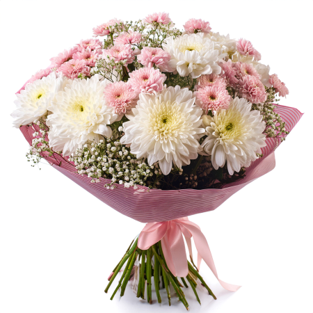 Blush Chrysanthemum Harmony Bouquet
