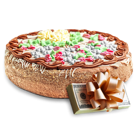 Hryvnias com bolo de Kyiv