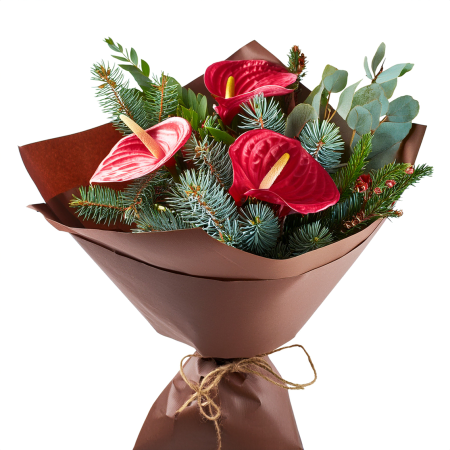 Buquê de Geada Carmesim