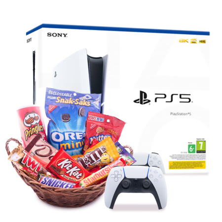 Conjunto de presente PlayStation 5 Slim e Stash of Snacks