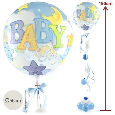 Presente de balão de bebê menino