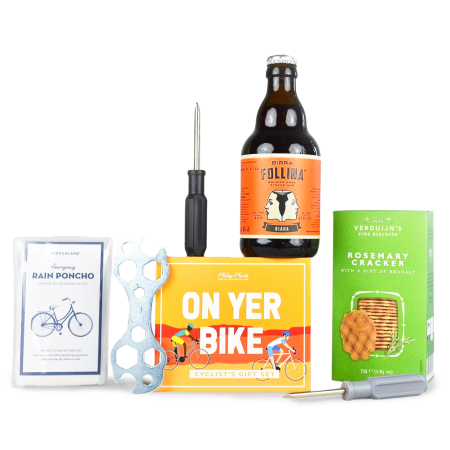 Conjunto de presentes para cuidados com ciclistas