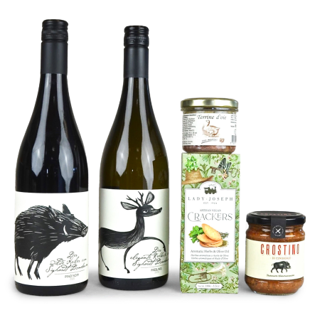 Conjunto de presente gourmet para amantes de vinho