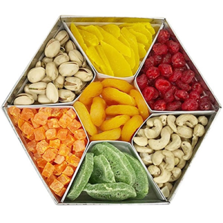 Frutas e nozes deliciosamente secas