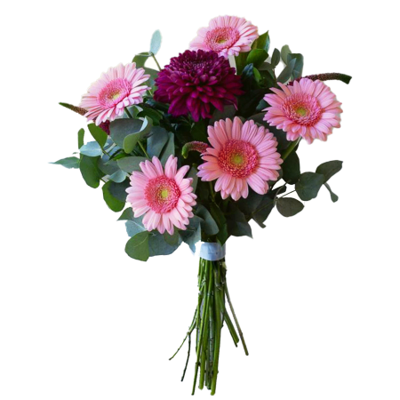 Tender Pink Gerberas and Chrysantemum Bouquet