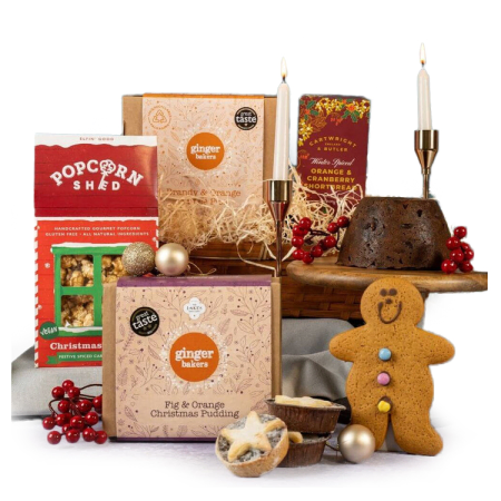 A cesta de presentes de Natal