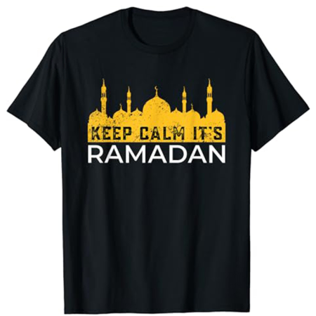 Camiseta preta masculina do Ramadã