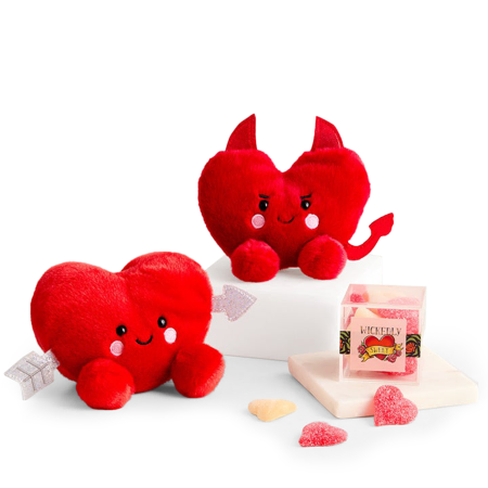 Wicked Hearts Plush Candy Gift Set