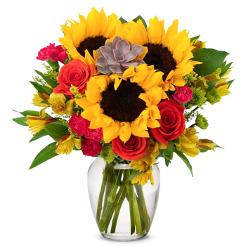 Cestas de presentes românticas e flores ao redor do mundo