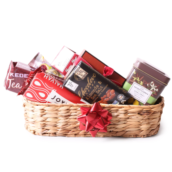 Entrega internacional de cestas de presentes sem álcool